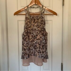 Sans Souci Pink Floral Trapeze Halter Top